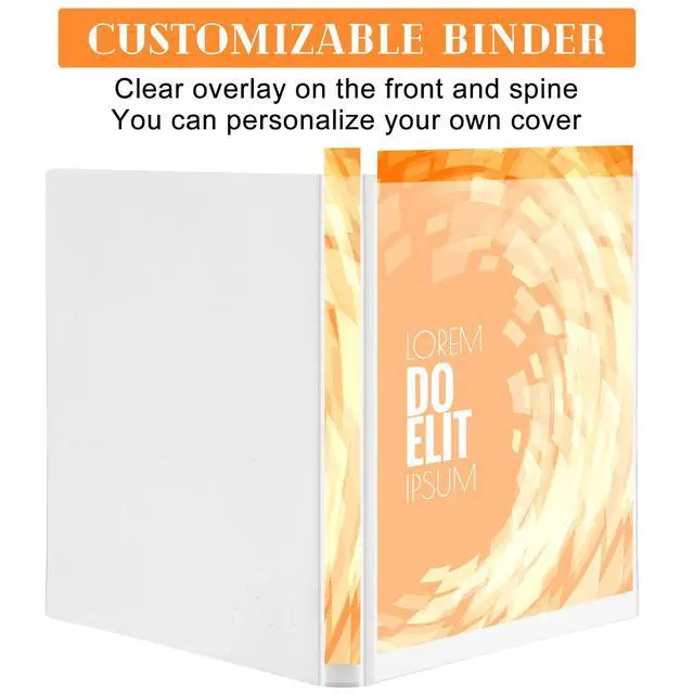 Alt view image 3 of 7 - 24 Pcs 3 Ring Plastic Binders Bulk with 2 Pockets Flexible Binder with Transparent View Cover Plastic Binder for Home Office(1 Inch,White)
