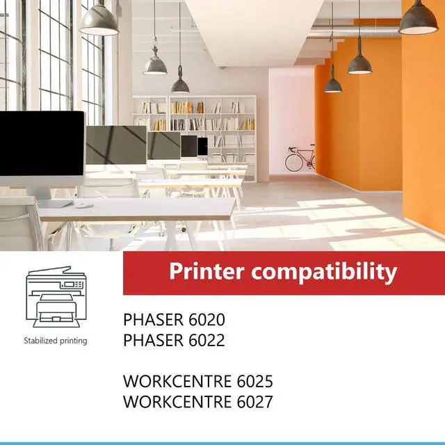 Alt view image 2 of 6 - WorkCentre 6027 High-Yield Toner Cartridge Set (4 Pack, 1BK/1C/1M/1Y)- EAXIU 106R02759 106R02756 106R02757 106R02758 Toner Replacement for Xerox Phaser 6020 6022 WorkCentre 6025 6027 Printer
