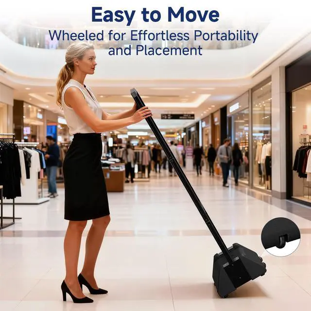 Alt view image 3 of 7 - Heavy Duty Sign Holder Stand, 24"x36" Poster Stand | Water-Fillable Base & Wheels, Aluminum Alloy, Portable Sidewalk Design, Outdoor Business Use, Frame Only