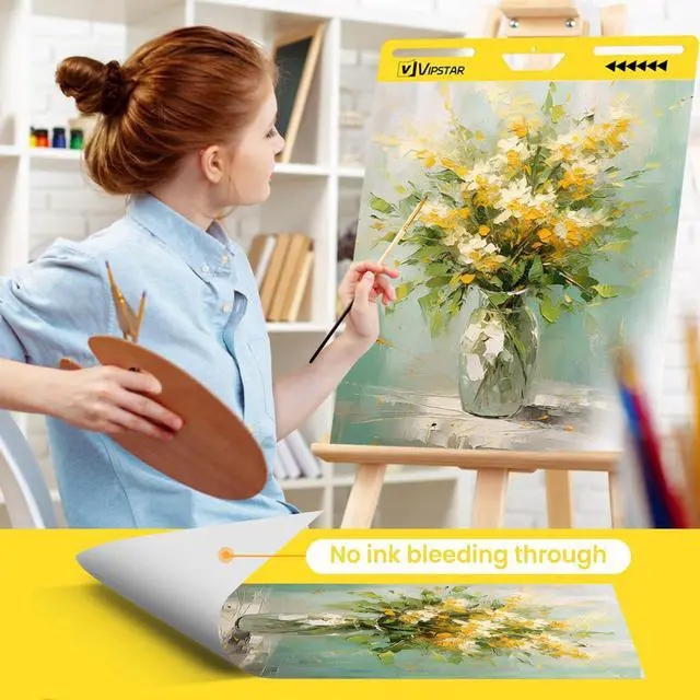 Alt view image 5 of 7 - 6-Pack Sticky Easel Pad, 25 x 30 Inches, 30 Sheets/Pad, Self-Stick Flip Chart Paper, Anchor Chart, Bleed-Through Resistant, for Teachers, Students, Office & Agile Meetings