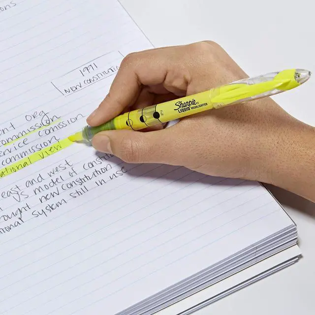 Alt view image 3 of 6 - Liquid Highlighters, Chisel Tip, Fluorescent Yellow, 12 Count (Pack of 12)