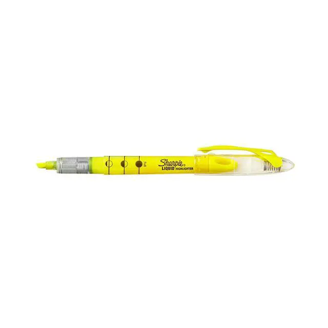 Alt view image 5 of 6 - Liquid Highlighters, Chisel Tip, Fluorescent Yellow, 12 Count (Pack of 12)