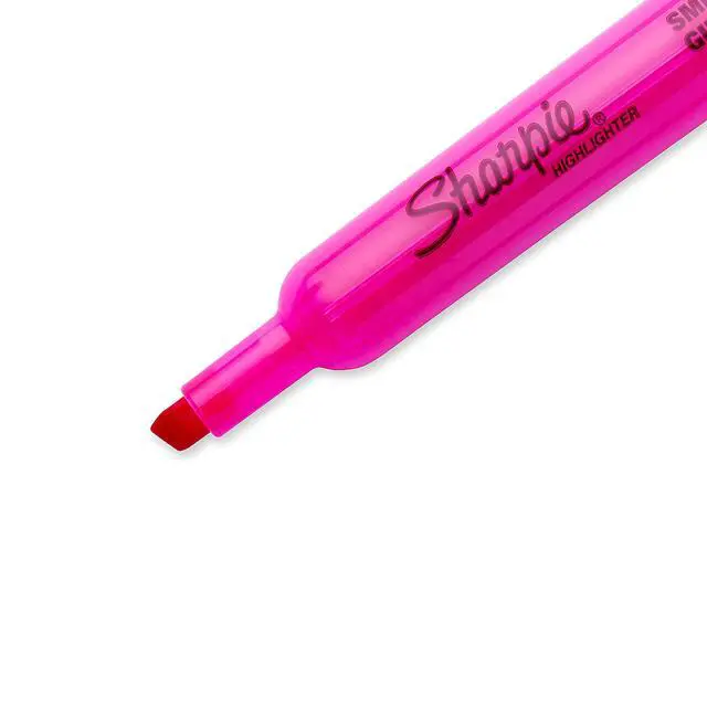 Alt view image 3 of 7 - Tank Style Highlighters Chisel Tip Fluorescent Pink Box of 12 (Pack of 12)