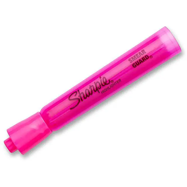 Alt view image 2 of 7 - Tank Style Highlighters Chisel Tip Fluorescent Pink Box of 12 (Pack of 12)