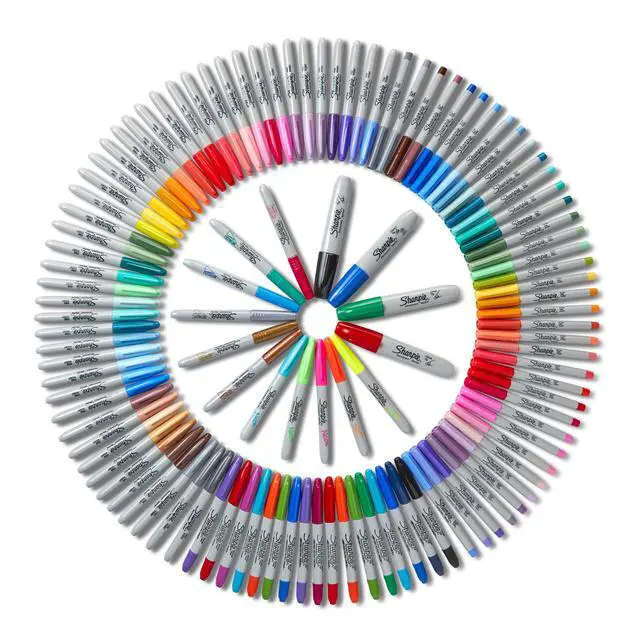 Alt view image 4 of 5 - Permanent Markers, Ultimate Collection, Fine and Ultra Fine Points, Assorted Colors, 115 Count - Classroom, Large Pack, Office Supplies