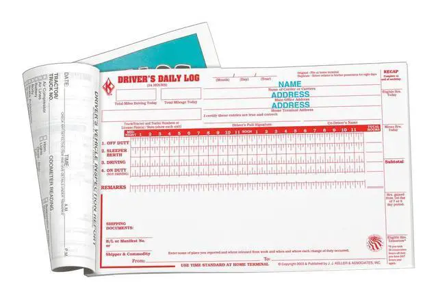 Alt view image 2 of 6 - J. J. Keller Driver Daily Log Book 25-pk. with Detailed Driver Vehicle Inspection Report & Simplified Recap - Book Format with 31 Sets, 2-Ply with Carbon, 8.5" x 5.5"