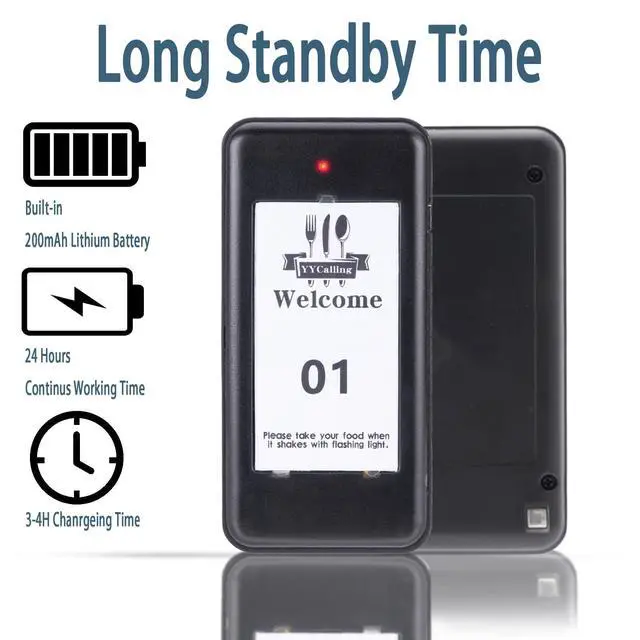 Alt view image 3 of 7 - 16 PCS Restaurant Pager,Pagers for Restaurants 16 Guest Pagers,Buzzers Social Distancing, 98 Chanels with Vibration, Flashing and Buzzer for Truck