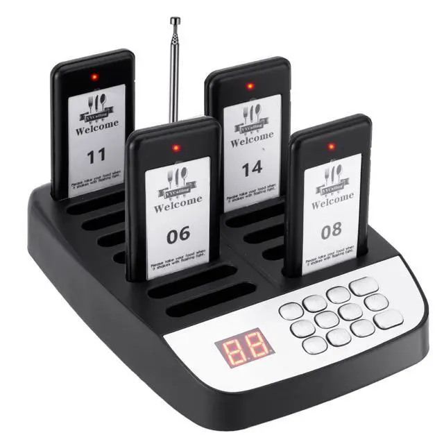 Alt view image 6 of 7 - 16 PCS Restaurant Pager,Pagers for Restaurants 16 Guest Pagers,Buzzers Social Distancing, 98 Chanels with Vibration, Flashing and Buzzer for Truck