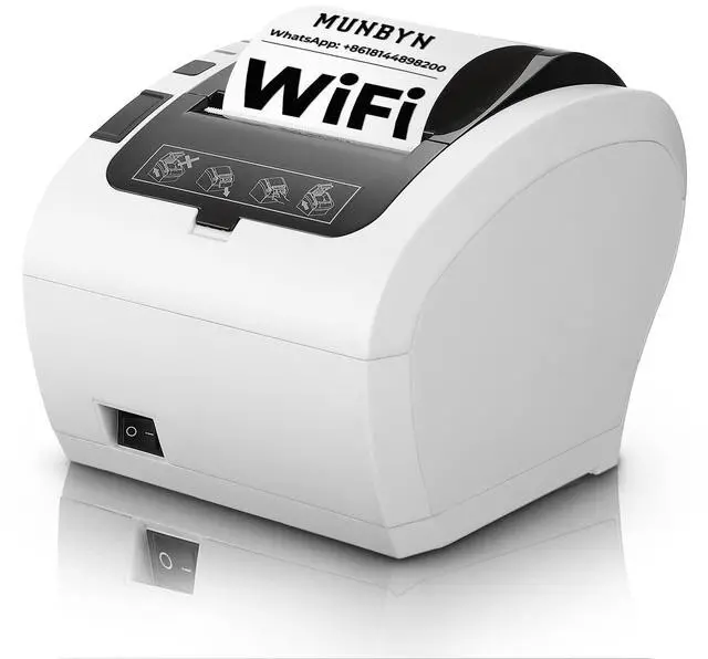 Main image of WiFi Thermal Receipt Printer with USB/LAN/RS232 Port POS Printer | 80mm Black Printer Works with Mac Windows Chromebook Linux Cash Drawer,Do Not Support Square Paypal Zettle Shopify Bluetooth