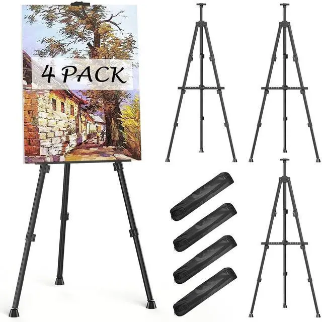 Main image of Easels for Painting Canvas, 66" Art Easel for Drawing, Portable Painting Easel Stand, Metal Table Top Easel (4 Pack)