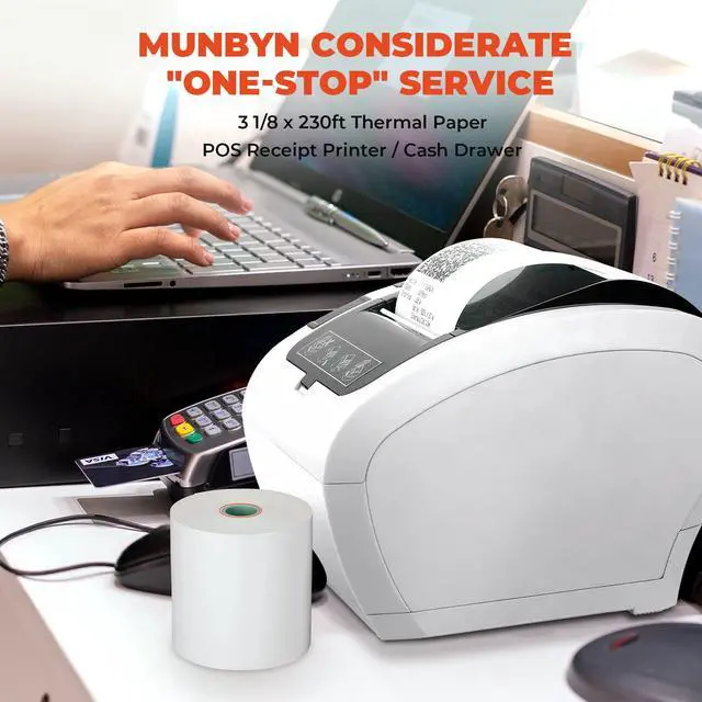 Alt view image 5 of 7 - WiFi Thermal Receipt Printer with USB/LAN/RS232 Port POS Printer | 80mm Black Printer Works with Mac Windows Chromebook Linux Cash Drawer,Do Not Support Square Paypal Zettle Shopify Bluetooth