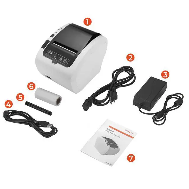 Alt view image 7 of 7 - WiFi Thermal Receipt Printer with USB/LAN/RS232 Port POS Printer | 80mm Black Printer Works with Mac Windows Chromebook Linux Cash Drawer,Do Not Support Square Paypal Zettle Shopify Bluetooth