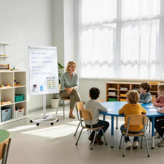 Alt view image 7 of 7 - Mobile Whiteboard 40x26 in, Flip Chart, Dry Erase Board on Wheels | 4'x2', Magnetic, Adjustable Height, Magnetic Pen Holder, Dry Erase, Rolling Whiteboard, Teachers & Classroom, Home, Office