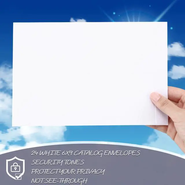 Alt view image 6 of 6 - 1000 Counts White Envelopes 6 x 9 Inch Self Adhesive Catalog Security Mailing Envelopes with Adhesive for Mailing Storage Organizing Home Office