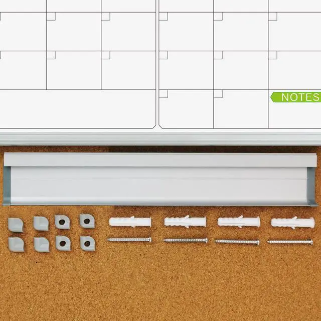 Alt view image 7 of 7 - Magnetic Dry Erase Calendar Whiteboard, 4 Month White Board Planner 48 X 36 Inch, Silver Aluminum Frame Wall Mounted Board for Office Home and School