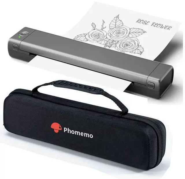 Main image of Inkless Portable Printer for Travel - Wireless Thermal Printer Compatible with Phone & Laptop, Bluetooth Printers Supports 8.5" X 11" Letter Thermal Paper, Come with Carry Case
