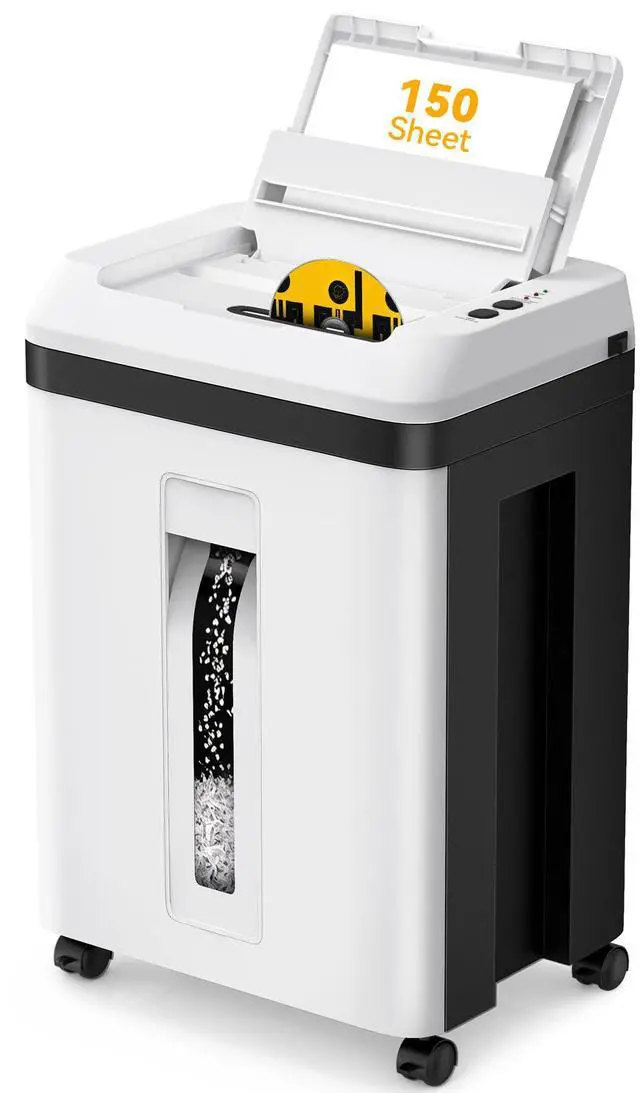 Main image of 150-Sheet Paper Shredder Heavy Duty, Micro Cut and CDs/Cards, P5 Ultra Security, 60 Min Non Stop Shredder for Home Office, 5.3 Gallon Bin with Wheels, <60 dB (OL289)