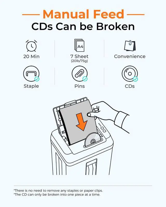Alt view image 2 of 7 - 150-Sheet Paper Shredder Heavy Duty, Micro Cut and CDs/Cards, P5 Ultra Security, 60 Min Non Stop Shredder for Home Office, 5.3 Gallon Bin with Wheels, <60 dB (OL289)