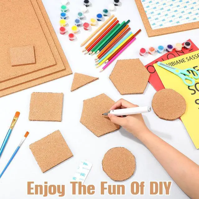 Alt view image 4 of 7 - 40 Pack Cork Board Square 12" x 12", 1/4" Thick Cork Board Tiles Bulk for Wall Self Adhesive Bulletin Corkboards Tiles Sheet for Wall School Office Home Decoration
