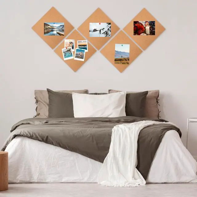 Alt view image 6 of 7 - 40 Pack Cork Board Square 12" x 12", 1/4" Thick Cork Board Tiles Bulk for Wall Self Adhesive Bulletin Corkboards Tiles Sheet for Wall School Office Home Decoration