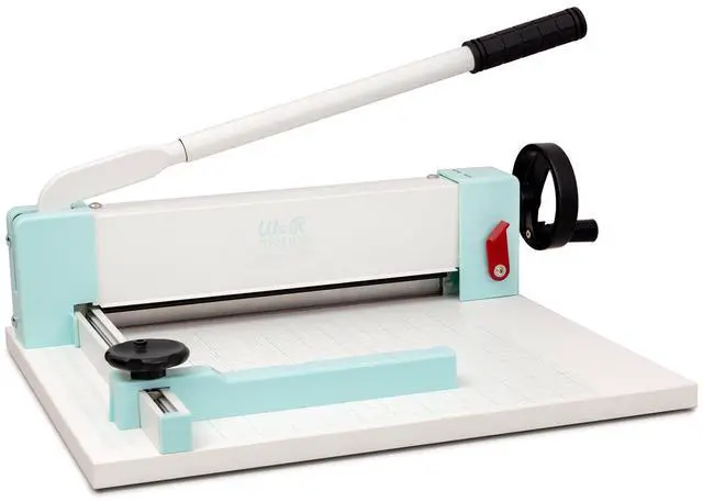 Main image of We R Makers Cinch Stack Cutter, Heavy Duty Guillotine Paper Cutter for 1 Thick Stacks, Precision Alignment, Easy Operation, Paper Cutter Guillotine for Scrapbooking, Card Making, and Crafting