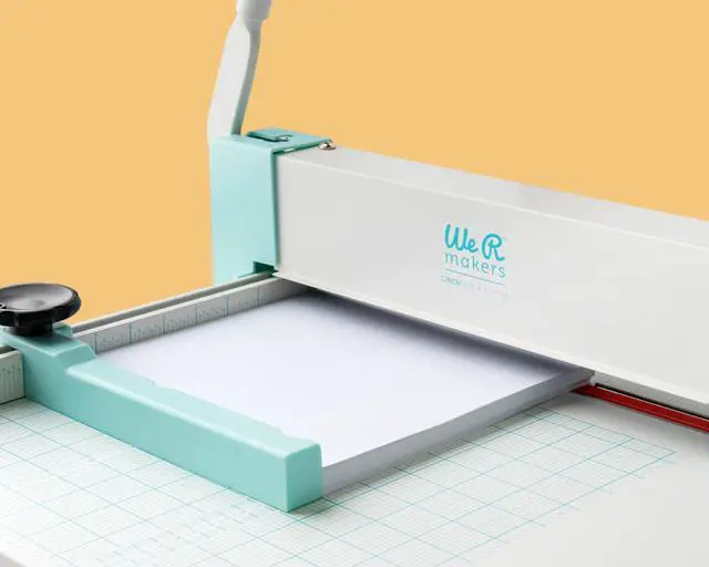 Alt view image 3 of 7 - We R Makers Cinch Stack Cutter, Heavy Duty Guillotine Paper Cutter for 1 Thick Stacks, Precision Alignment, Easy Operation, Paper Cutter Guillotine for Scrapbooking, Card Making, and Crafting