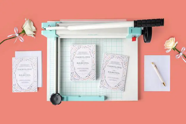 Alt view image 6 of 7 - We R Makers Cinch Stack Cutter, Heavy Duty Guillotine Paper Cutter for 1 Thick Stacks, Precision Alignment, Easy Operation, Paper Cutter Guillotine for Scrapbooking, Card Making, and Crafting