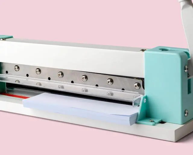 Alt view image 5 of 7 - We R Makers Cinch Stack Cutter, Heavy Duty Guillotine Paper Cutter for 1 Thick Stacks, Precision Alignment, Easy Operation, Paper Cutter Guillotine for Scrapbooking, Card Making, and Crafting