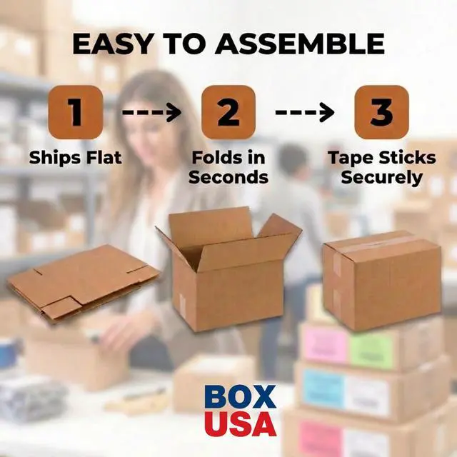Alt view image 6 of 7 - 24x18x2 Easy-Fold Mailers for Shipping & Packaging, 50-Pack