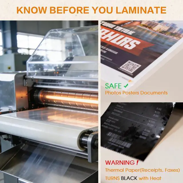Alt view image 6 of 7 - 1.5 Mil Thermal Laminating Film Roll,27" x 250' 2 Pack for Laminator | Clear Gloss Laminate Roll with Sturdy 1-inch Core, Ideal for Classroom, Office, Restaurant and Craft Document Lamination