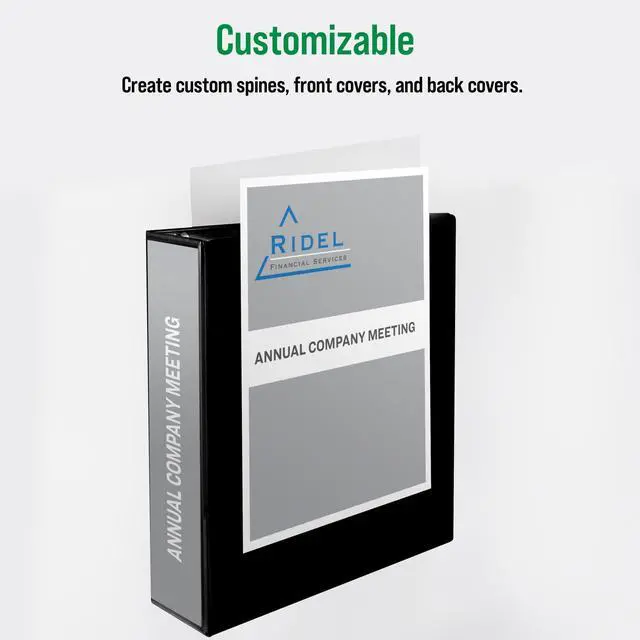 Alt view image 2 of 7 - Economy View 3 Ring Binders, 3" Round Rings, 3.5" Spine, 460-Sheet Capacity, White Binders (12-Pack of 03430)