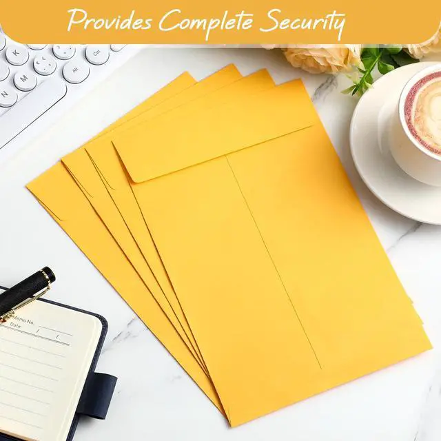 Alt view image 4 of 6 - 800 Counts 6 x 9 Inch Brown Envelopes Self Adhesive Security Catalog Mailing Envelopes with Adhesive for Mailing Storage Organizing Home Office