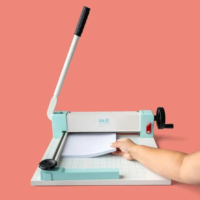 Alt view image 4 of 7 - We R Makers Cinch Stack Cutter, Heavy Duty Guillotine Paper Cutter for 1 Thick Stacks, Precision Alignment, Easy Operation, Paper Cutter Guillotine for Scrapbooking, Card Making, and Crafting