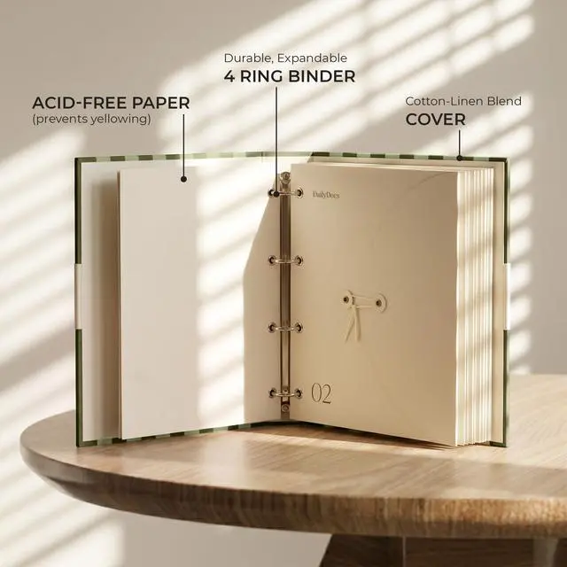 Alt view image 2 of 7 - Document Organizer Binder for Important Papers & Passports, Olive