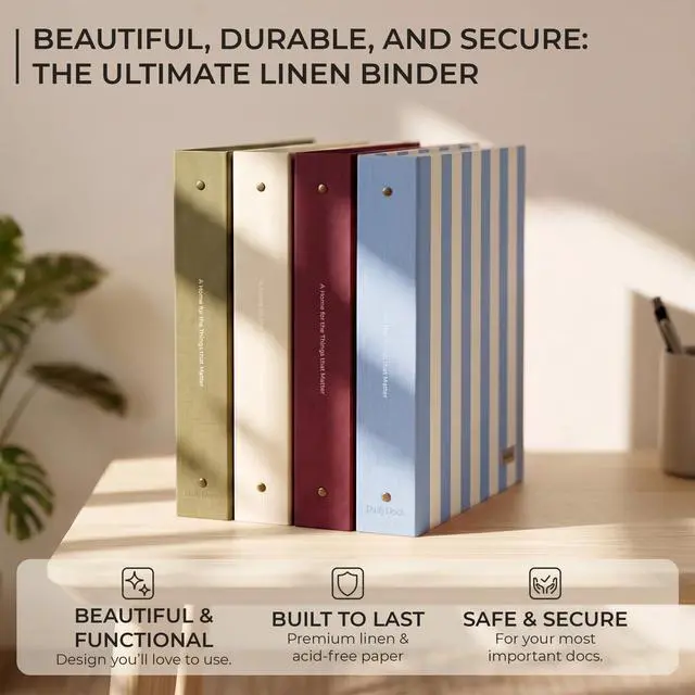 Alt view image 7 of 7 - Document Organizer Binder for Important Papers & Passports, Cloud