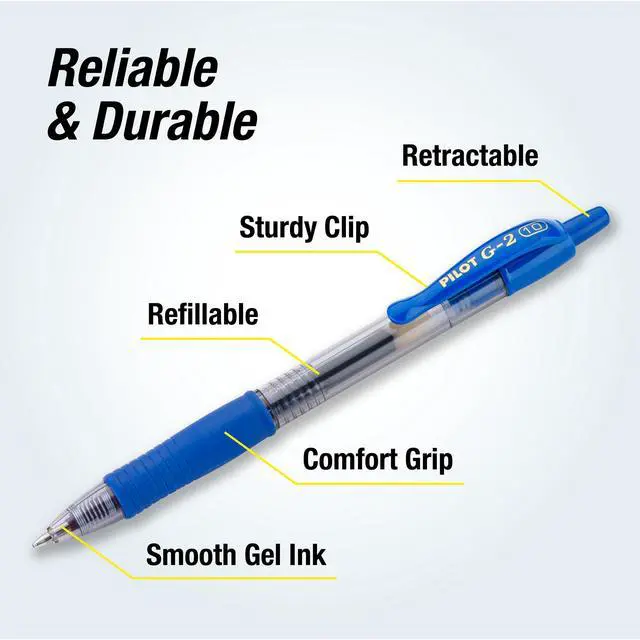 Alt view image 3 of 7 - G2 Premium Gel Pens, Blue Pens, Bold Point 1 mm, Tub of 48, Blue