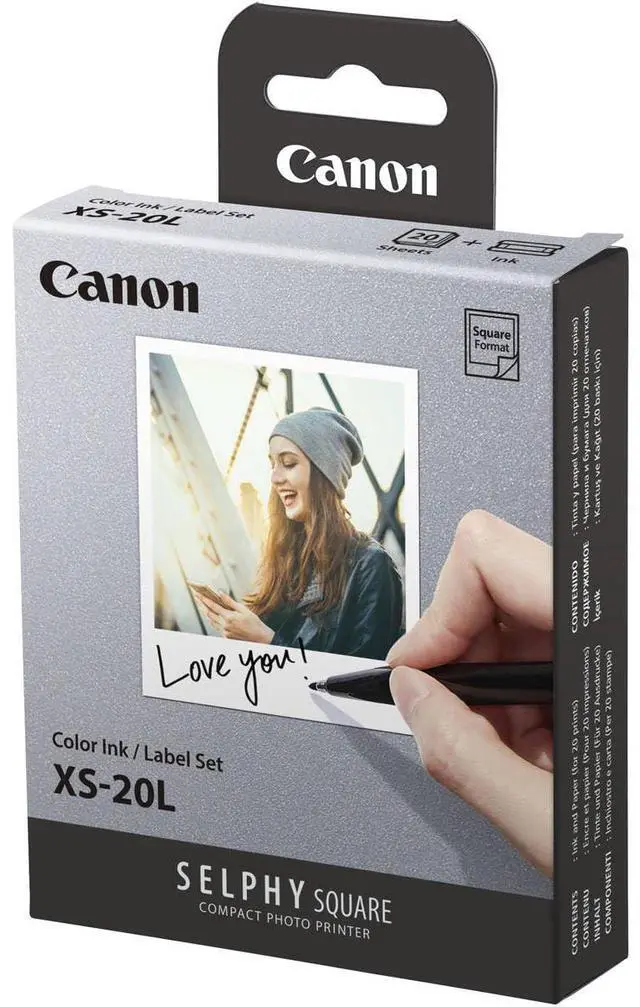 Alt view image 2 of 4 - 5 Pack SELPHY Color Ink/Label XS-20L Set, 20 Sheets