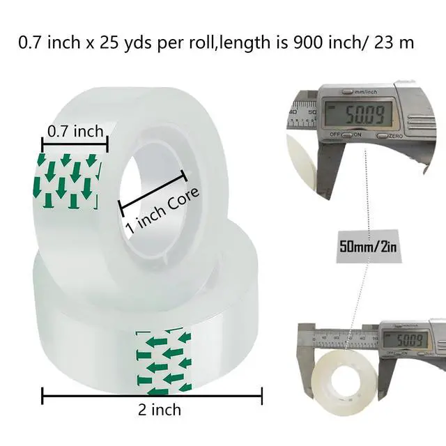 Alt view image 2 of 7 - 144 Rolls Transparent Tape Refills Rolls Each Rol 1 inch Corel 3/4 x 900 Inches,for School,Office, Home