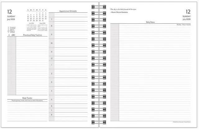 Main image of FranklinCovey - Compass Wire-Bound Planner Refill | Two Pages Per Day (Monarch, Jul 2026 - Jun 2027)