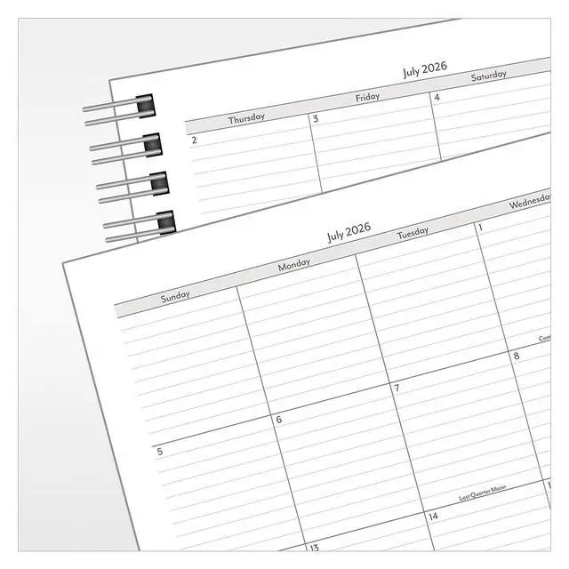 Alt view image 7 of 7 - FranklinCovey - Compass Wire-Bound Planner Refill | Two Pages Per Day (Monarch, Jul 2026 - Jun 2027)