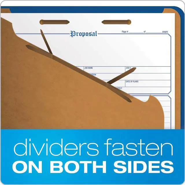 Alt view image 4 of 7 - Classification File Folders,1 Divider, Durable File Organizer for Home, School or Office, Letter-Size Folders for Files, Paper Organizer, Durable Prongs, (B006NVMJCC)