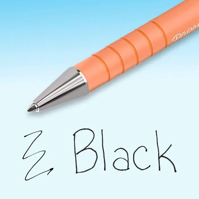 Alt view image 6 of 6 - FlexGrip Ultra Ballpoint Pens Made from Recycled Plastic Materials Assorted Barrel Colors Medium Point (1.0mm) Black 12 Count (Pack of 12)
