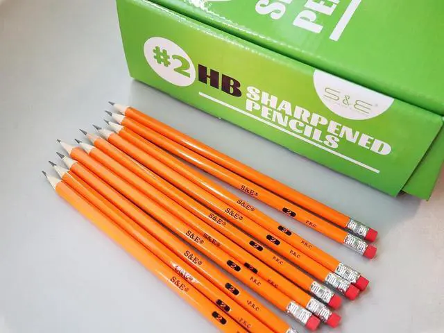 Alt view image 3 of 5 - 1000 Count Pre-sharpened #2 Pencils with Erasers Bulk Yellow Woodcase HB Lead Pencils for School Districts, Testing Centers, Churches & Offices No.2 Pencil Case Pack