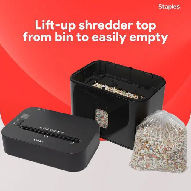 Alt view image 6 of 7 - 12-Sheet Micro-Cut Paper Shredder, Compact High-Security Shredding for Home & Office, Shreds Credit Cards, Black