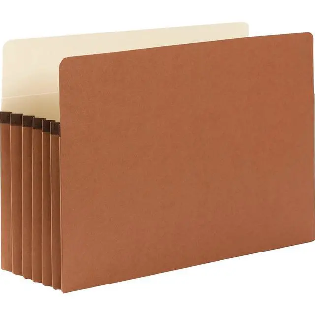 Alt view image 4 of 7 - File Pocket, Straight-Cut Tab, 5-1/4" Expansion, Legal Size, Redrope, 10 per Box (74234) (Pack of 5)