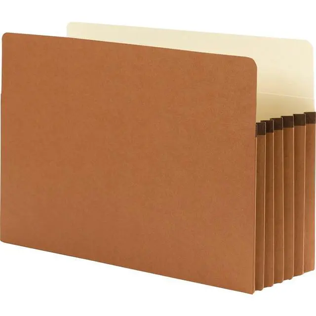 Alt view image 5 of 7 - File Pocket, Straight-Cut Tab, 5-1/4" Expansion, Legal Size, Redrope, 10 per Box (74234) (Pack of 5)
