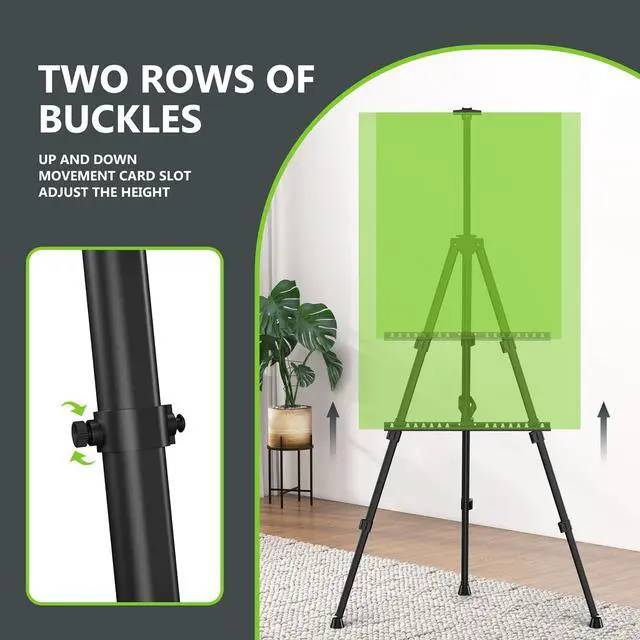 Alt view image 5 of 7 - Easel Stand for Sign, 66" Easels Stand for Painting Heavy Duty, Portable Travel Easel for Display (4 Pack)