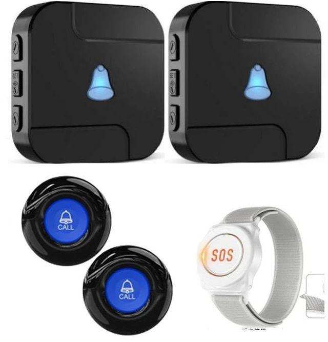 Main image of Wi-Fi Wireless Caregiver Pager Call Button for Elderly at Home, APP Emergency Alert Fall Help System for Seniors, Patients/Disabled Monitoring at Home