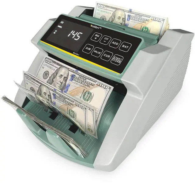 Main image of Money Counter Machine I UV/MG I Set Value Count I LCD Display I Business Grade I Dollar, Euro I Advanced UV/MG/IR/DD/HLF Detection I 1,500 Notes/Min I I UV/MG