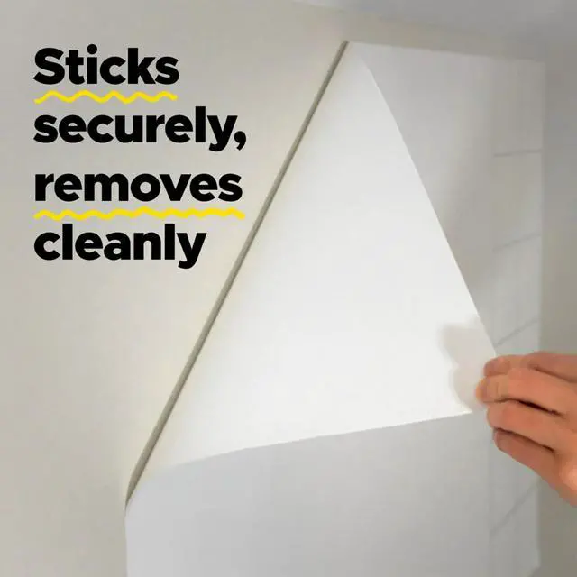 Alt view image 4 of 7 - Easy Erase Permanent Marker Whiteboard Surface, Permanent Marker Wipes Away with Water, 6 ft x 4 ft, White Dry Erase Whiteboard Film (EE6x4)